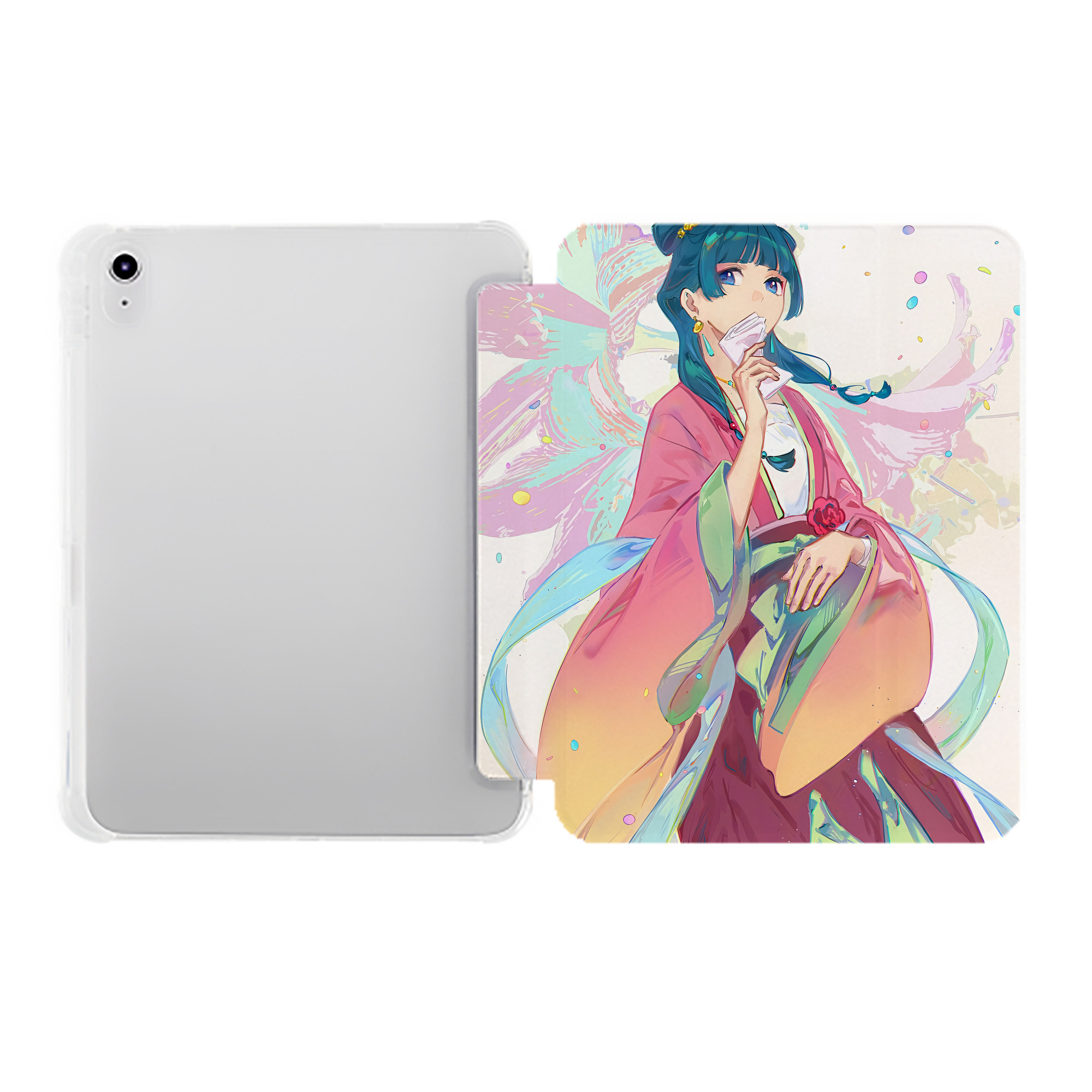 （画像用） 薬屋のひとりごと The Apothecary Diaries IPad ケース ペン収納付き 三つ折りスタンド PUレザー×シリコン 対応機種9.5/10.5/10.9インチ